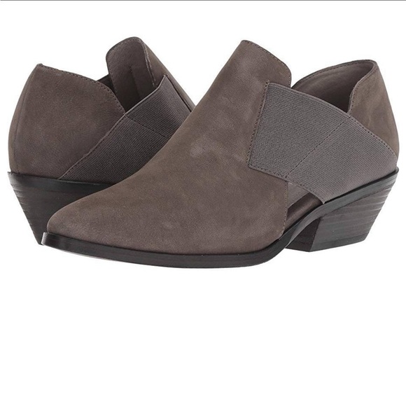 Eileen Fisher Gray Perry Tumbled Nubuck Booties 6.5 - Picture 1 of 9